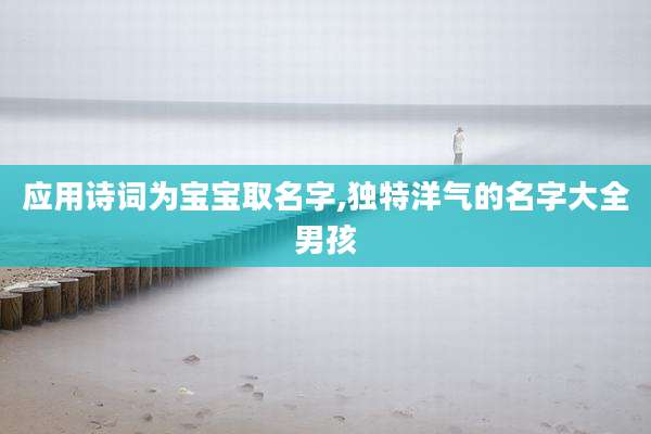 应用诗词为宝宝取名字,独特洋气的名字大全男孩