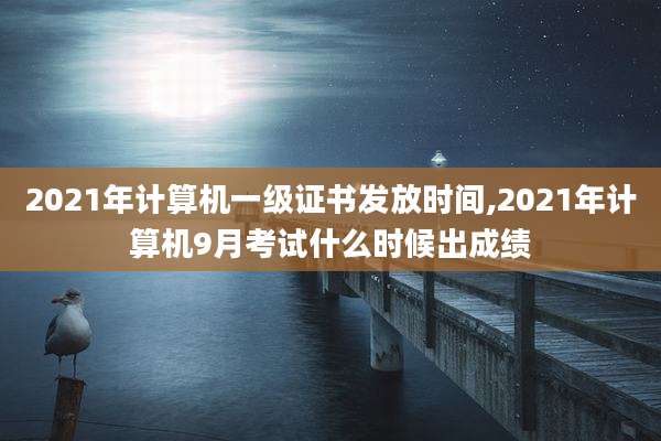 2021年计算机一级证书发放时间,2021年计算机9月考试什么时候出成绩