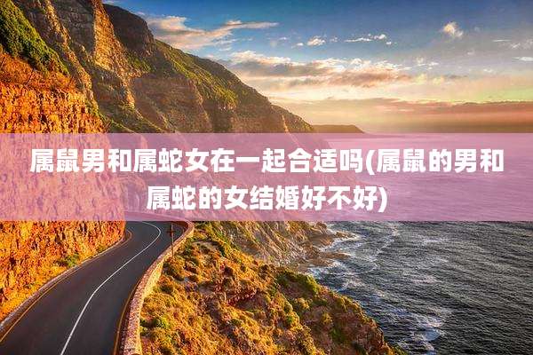 属鼠男和属蛇女在一起合适吗(属鼠的男和属蛇的女结婚好不好)