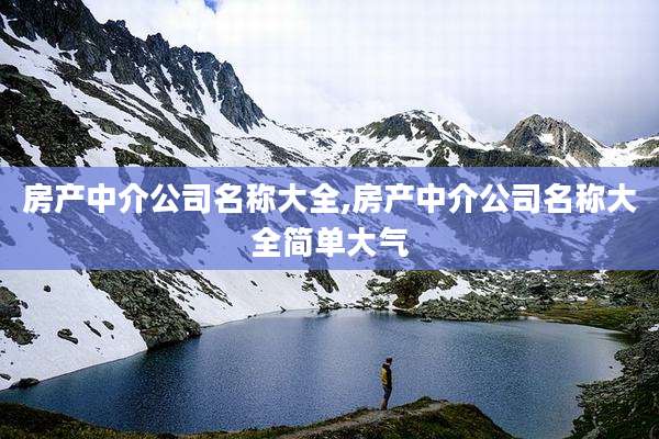 房产中介公司名称大全,房产中介公司名称大全简单大气