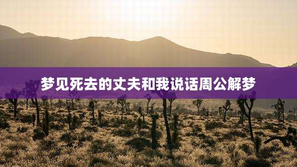 梦见死去的丈夫和我说话周公解梦