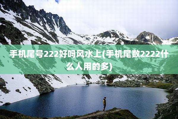 手机尾号222好吗风水上(手机尾数2222什么人用的多)