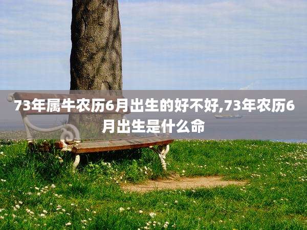 73年属牛农历6月出生的好不好,73年农历6月出生是什么命