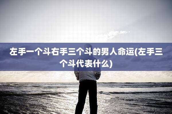 左手一个斗右手三个斗的男人命运(左手三个斗代表什么)