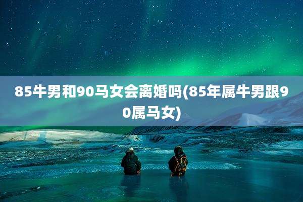 85牛男和90马女会离婚吗(85年属牛男跟90属马女)
