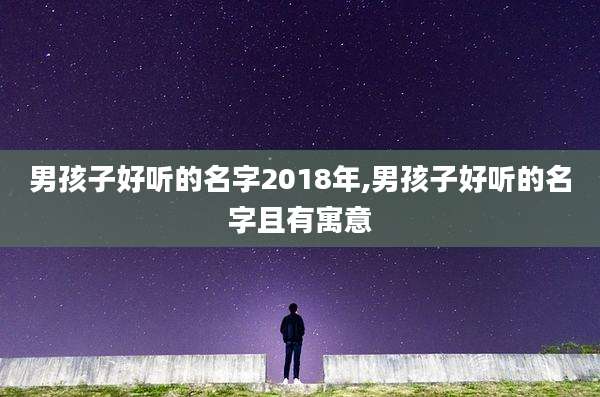男孩子好听的名字2018年,男孩子好听的名字且有寓意