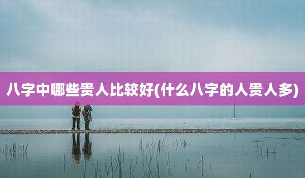 八字中哪些贵人比较好(什么八字的人贵人多)