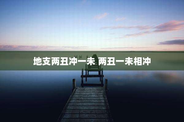 地支两丑冲一未 两丑一未相冲
