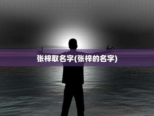 张梓取名字(张梓的名字)