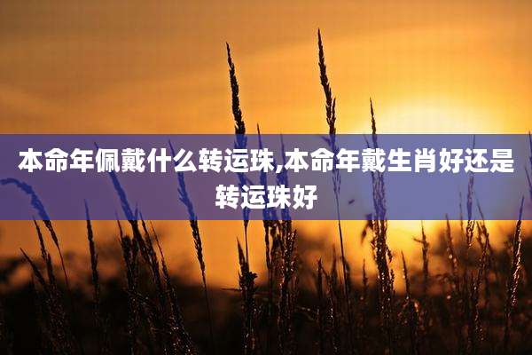 本命年佩戴什么转运珠,本命年戴生肖好还是转运珠好