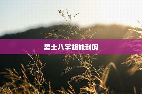 男士八字胡能刮吗