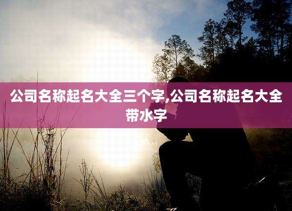 公司名称起名大全三个字,公司名称起名大全带水字