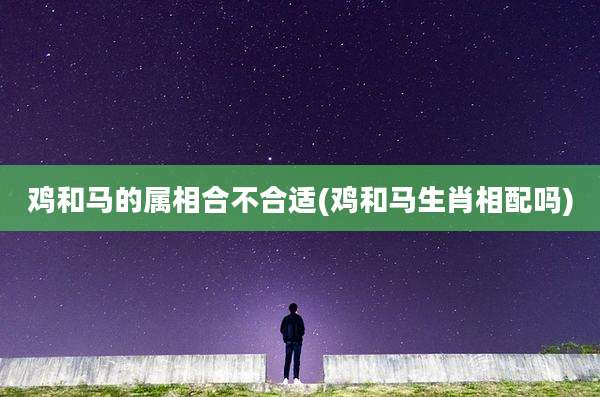 鸡和马的属相合不合适(鸡和马生肖相配吗)