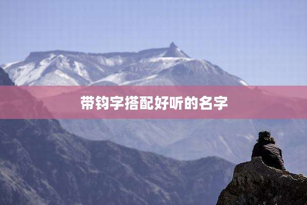 带钧字搭配好听的名字