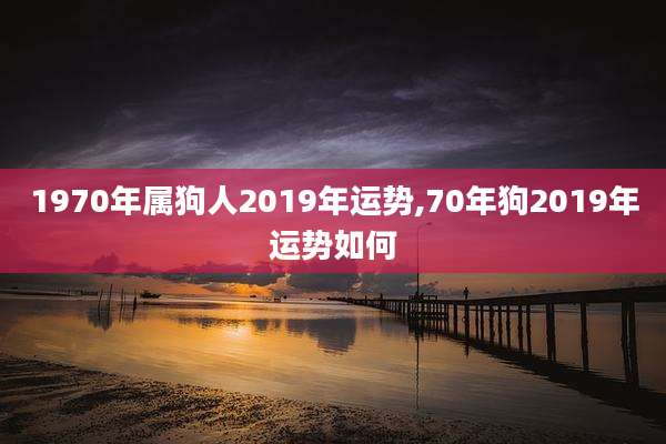 1970年属狗人2019年运势,70年狗2019年运势如何