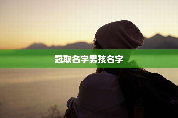 冠取名字男孩名字