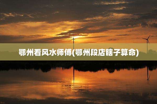 鄂州看风水师傅(鄂州段店瞎子算命)