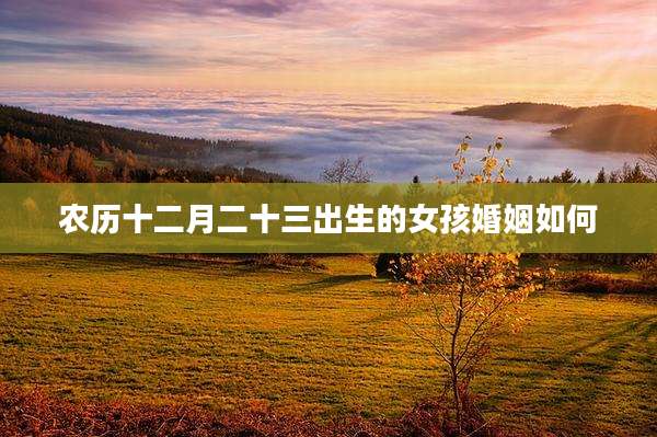 农历十二月二十三出生的女孩婚姻如何