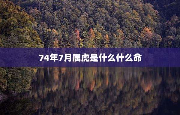 74年7月属虎是什么什么命