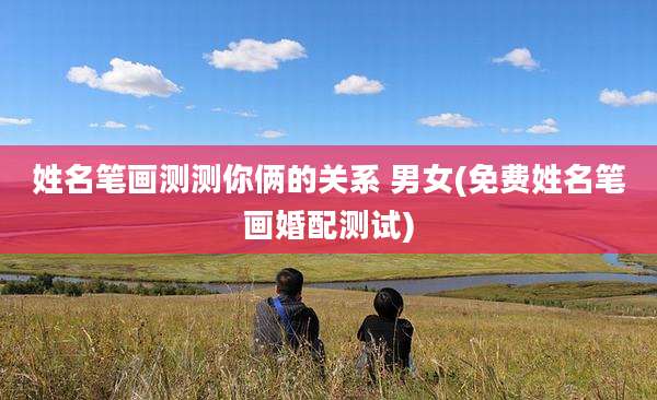 姓名笔画测测你俩的关系 男女(免费姓名笔画婚配测试)