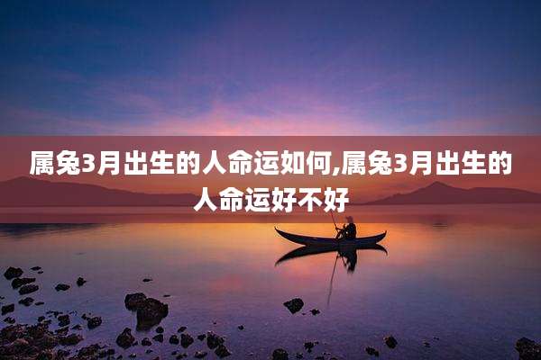 属兔3月出生的人命运如何,属兔3月出生的人命运好不好