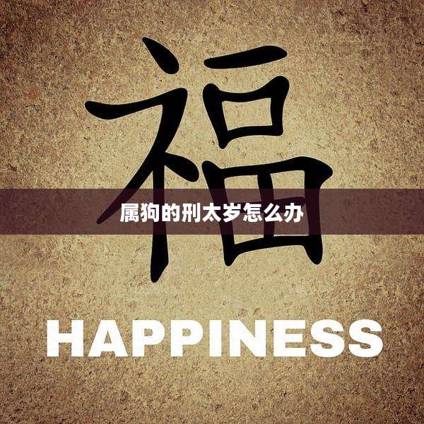 属狗的刑太岁怎么办