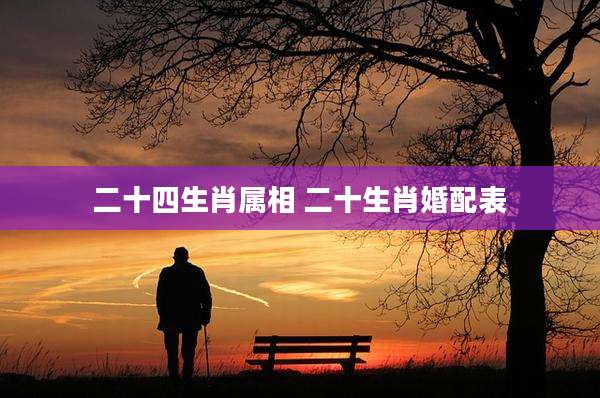 二十四生肖属相 二十生肖婚配表