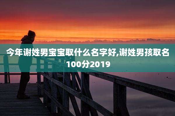 今年谢姓男宝宝取什么名字好,谢姓男孩取名100分2019