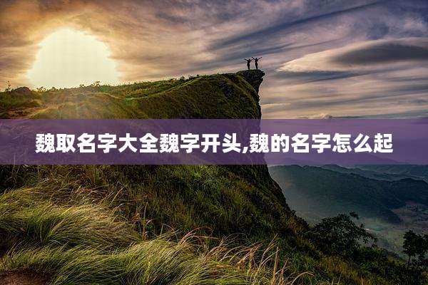 魏取名字大全魏字开头,魏的名字怎么起