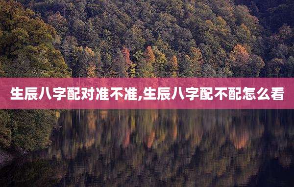 生辰八字配对准不准,生辰八字配不配怎么看