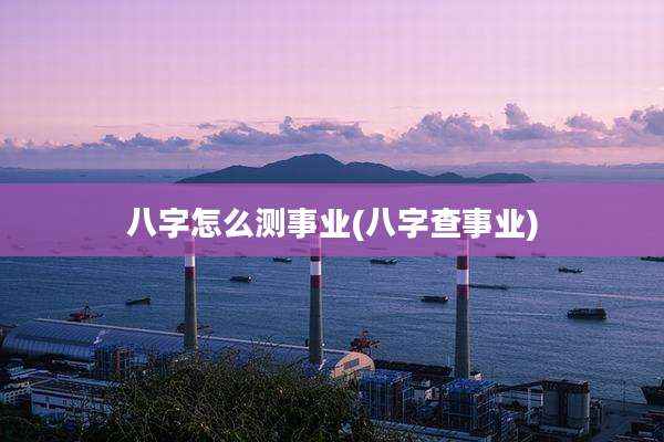 八字怎么测事业(八字查事业)