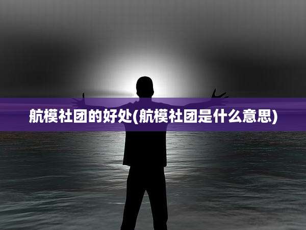 航模社团的好处(航模社团是什么意思)