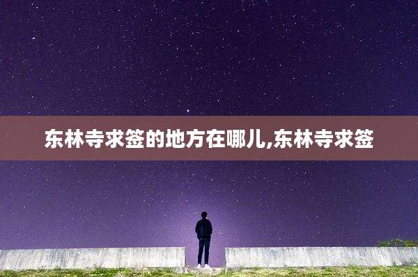东林寺求签的地方在哪儿,东林寺求签