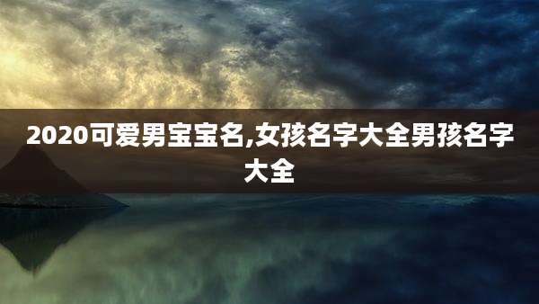 2020可爱男宝宝名,女孩名字大全男孩名字大全