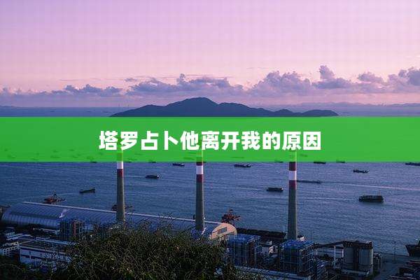 塔罗占卜他离开我的原因