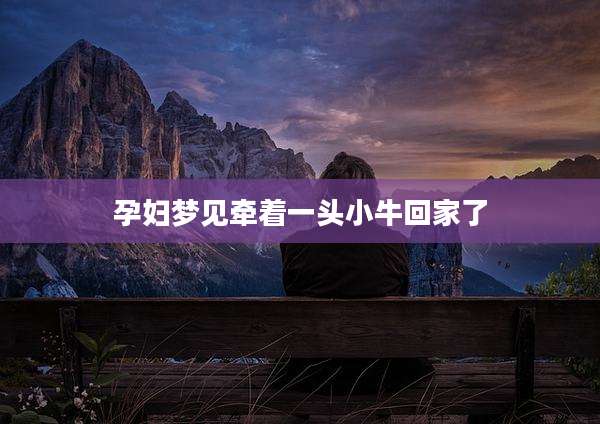 孕妇梦见牵着一头小牛回家了