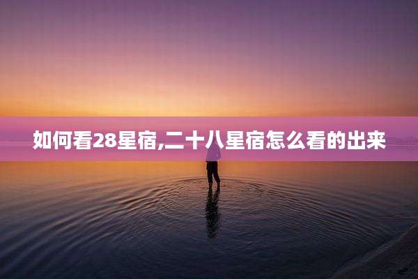 如何看28星宿,二十八星宿怎么看的出来
