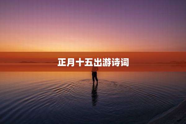 正月十五出游诗词