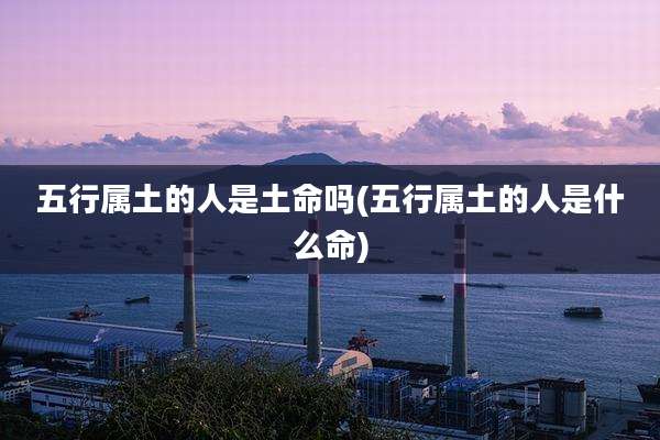 五行属土的人是土命吗(五行属土的人是什么命)