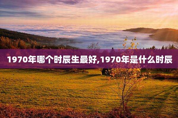 1970年哪个时辰生最好,1970年是什么时辰