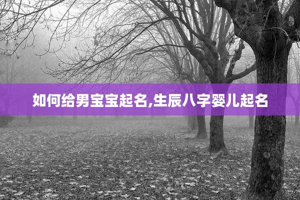 如何给男宝宝起名,生辰八字婴儿起名