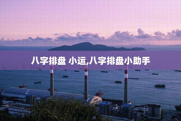 八字排盘 小运,八字排盘小助手