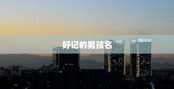 好记的男孩名