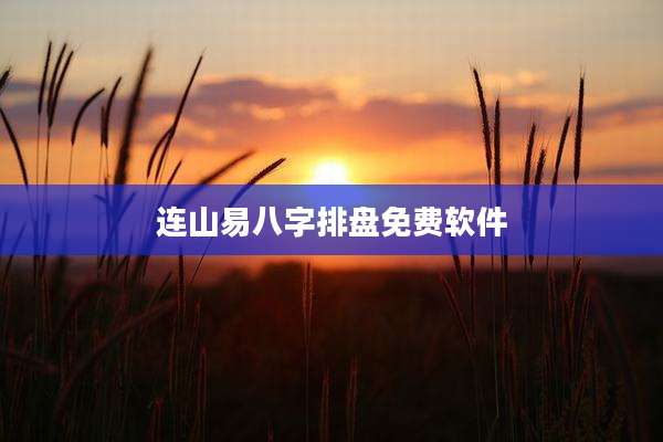连山易八字排盘免费软件