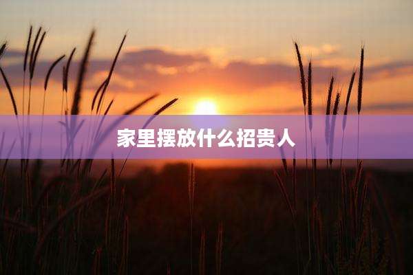 家里摆放什么招贵人