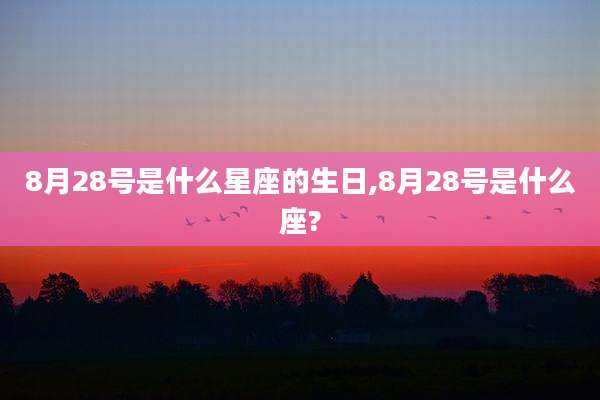 8月28号是什么星座的生日,8月28号是什么座?