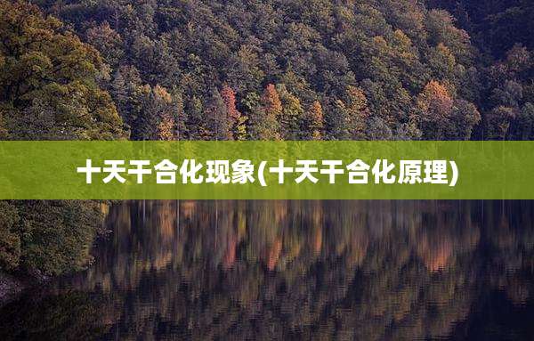 十天干合化现象(十天干合化原理)