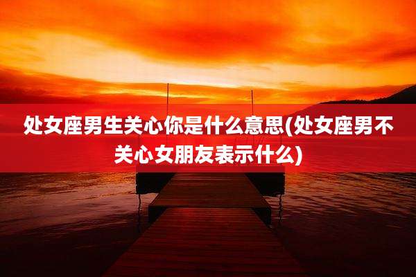 处女座男生关心你是什么意思(处女座男不关心女朋友表示什么)