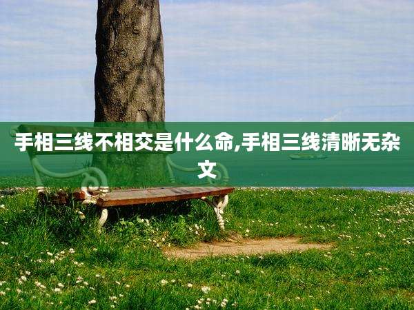 手相三线不相交是什么命,手相三线清晰无杂文