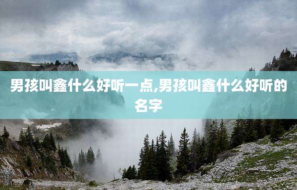 男孩叫鑫什么好听一点,男孩叫鑫什么好听的名字